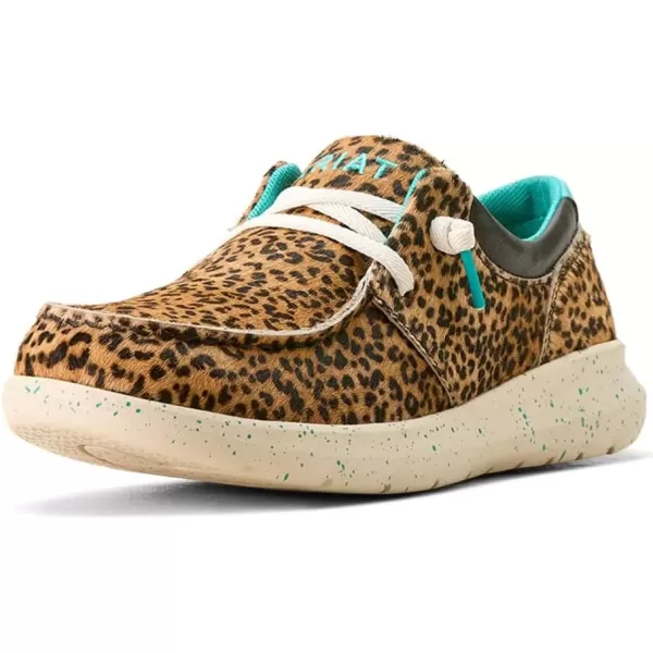 imageARIAT Womens Hilo Stretch Slip On Flats Casual  BlackHair on Cheetah Print