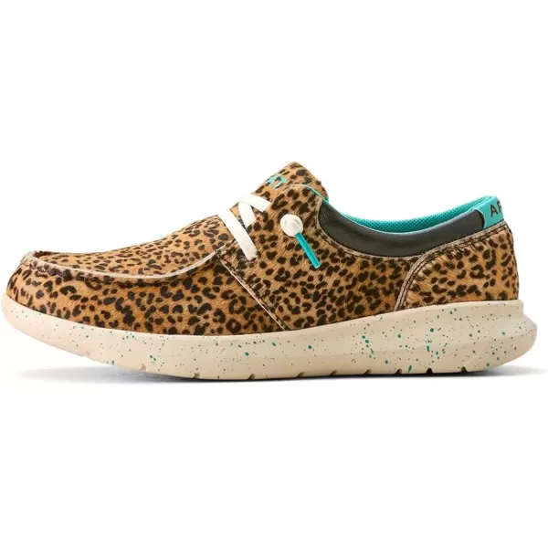 imageARIAT Womens Hilo Stretch Slip On Flats Casual  BlackHair on Cheetah Print