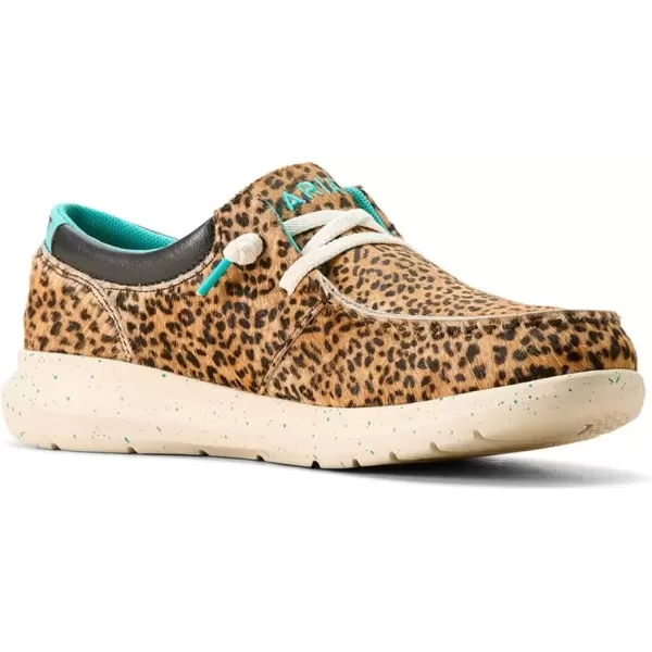 imageARIAT Womens Hilo Stretch Slip On Flats Casual  BlackHair on Cheetah Print