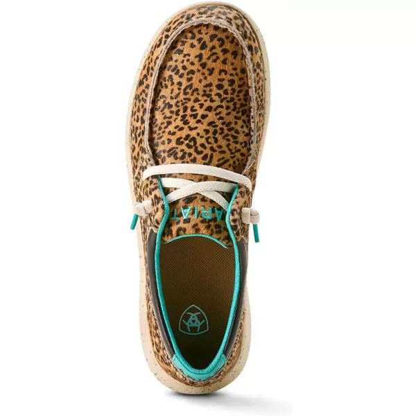 imageARIAT Womens Hilo Stretch Slip On Flats Casual  BlackHair on Cheetah Print