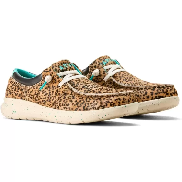 imageARIAT Womens Hilo Stretch Slip On Flats Casual  BlackHair on Cheetah Print