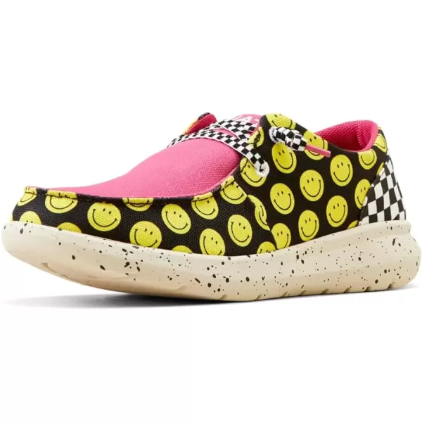 imageARIAT Womens Hilo Stretch Slip On Flats Casual  BlackHot PinkAll Smiles