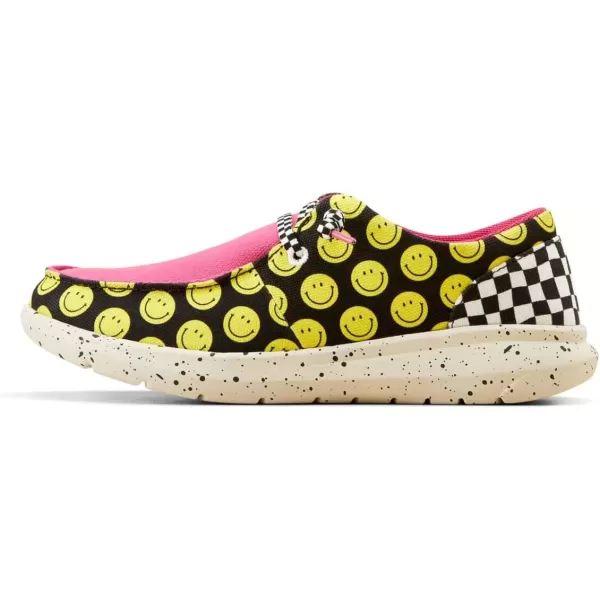 imageARIAT Womens Hilo Stretch Slip On Flats Casual  BlackHot PinkAll Smiles