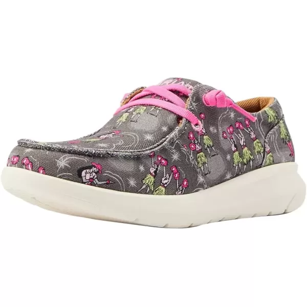 imageARIAT Womens Hilo Stretch Slip On Flats Casual  BlackHula Print