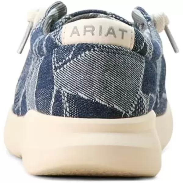 imageARIAT Womens Hilo Stretch Slip On Flats Casual  BlackMixed Deepest Denim