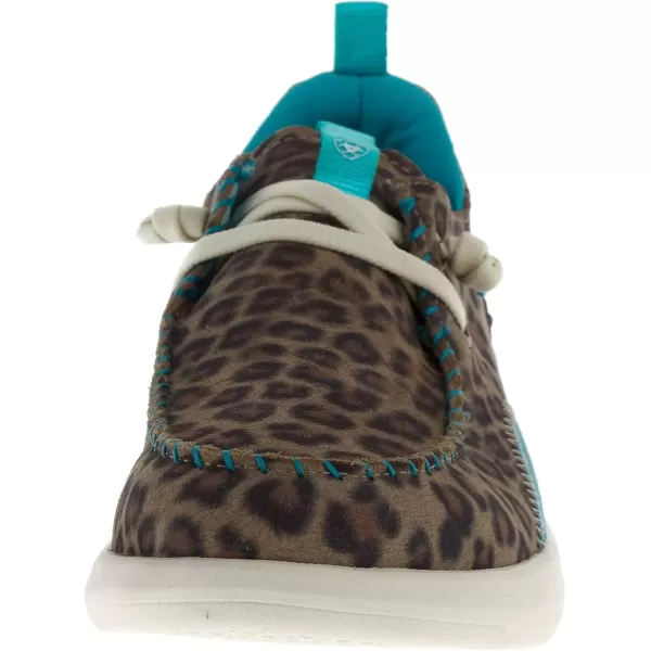 imageARIAT Womens Hilo Stretch Slip On Flats Casual  BlackNeutral Leopard