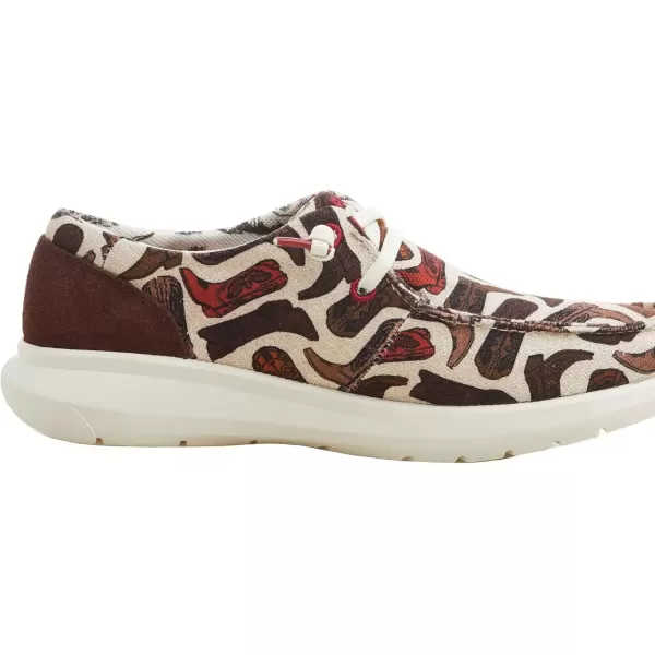 imageARIAT Womens Hilo Stretch Slip On Flats Casual  BlackNew Boot Goofin Print