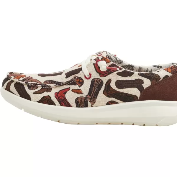 imageARIAT Womens Hilo Stretch Slip On Flats Casual  BlackNew Boot Goofin Print