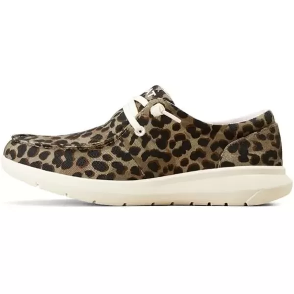 imageARIAT Womens Hilo Stretch Slip On Flats Casual  BlackOlive Leopard Print