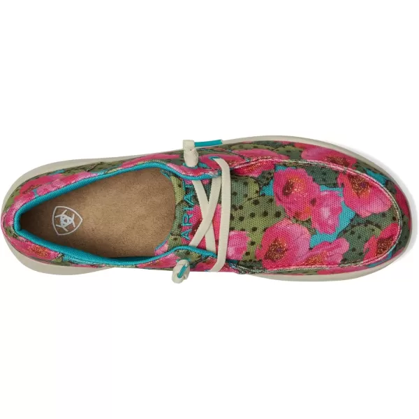 imageARIAT Womens Hilo Stretch Slip On Flats Casual  BlackPrickly Pear
