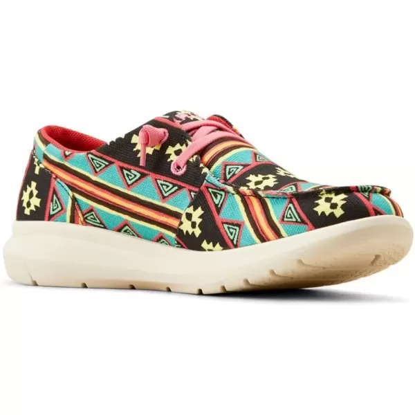 imageARIAT Womens Hilo Stretch Slip On Flats Casual  BlackRetro Clovis