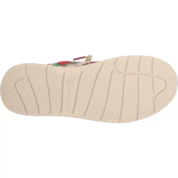 imageARIAT Womens Hilo Stretch Slip On Flats Casual  BlackRose Logo Print