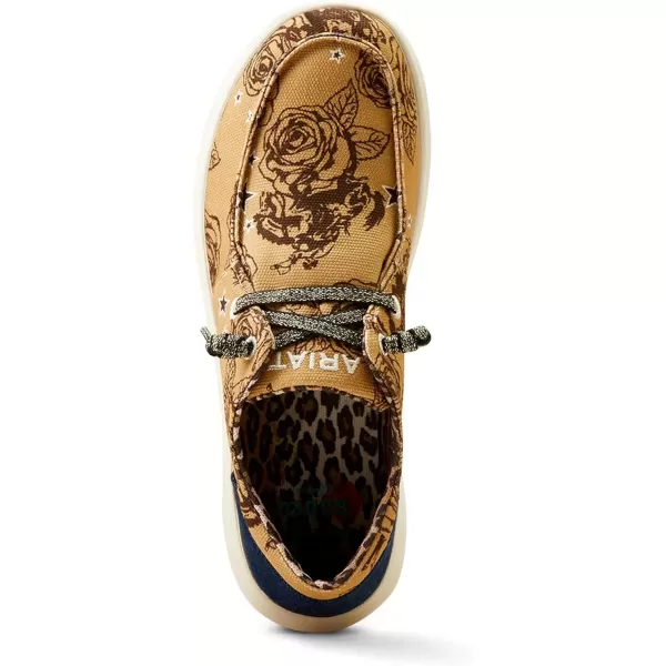 imageARIAT Womens Hilo Stretch Slip On Flats Casual  BlackRoses of the Range