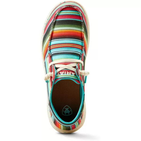 imageARIAT Womens Hilo Stretch Slip On Flats Casual  BlackStriking Serape