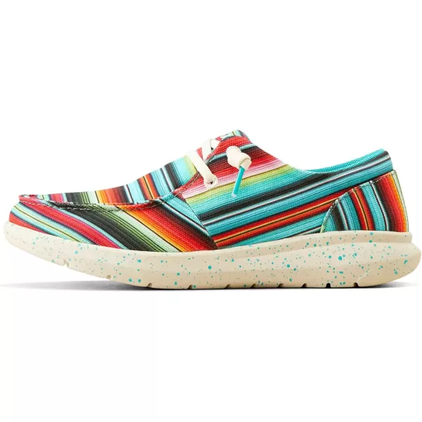 imageARIAT Womens Hilo Stretch Slip On Flats Casual  BlackStriking Serape