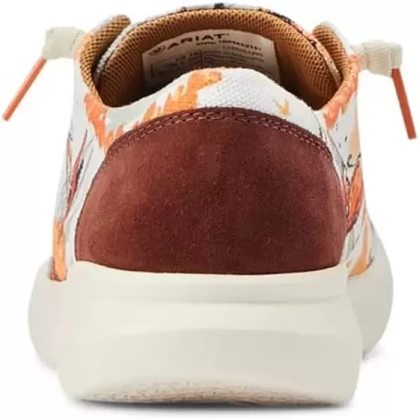 imageARIAT Womens Hilo Stretch Slip On Flats Casual  BlackSurfing Longhorn Print