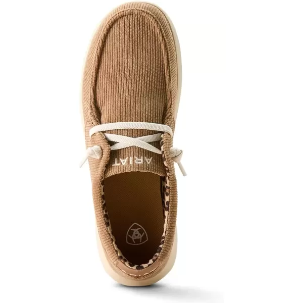 imageARIAT Womens Hilo Stretch Slip On Flats Casual  BlackTan Corduroy