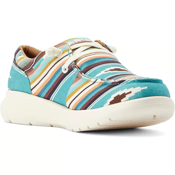imageARIAT Womens Hilo Stretch Slip On Flats Casual  BlackTurq Serape
