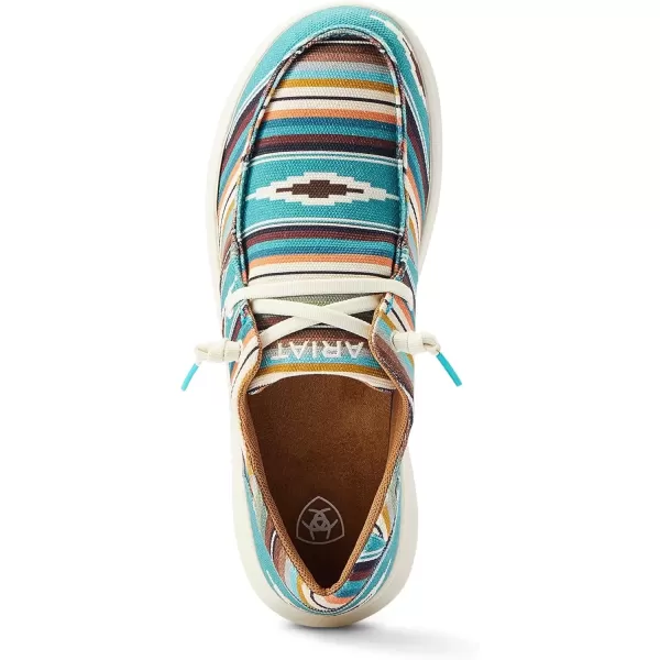 imageARIAT Womens Hilo Stretch Slip On Flats Casual  BlackTurq Serape