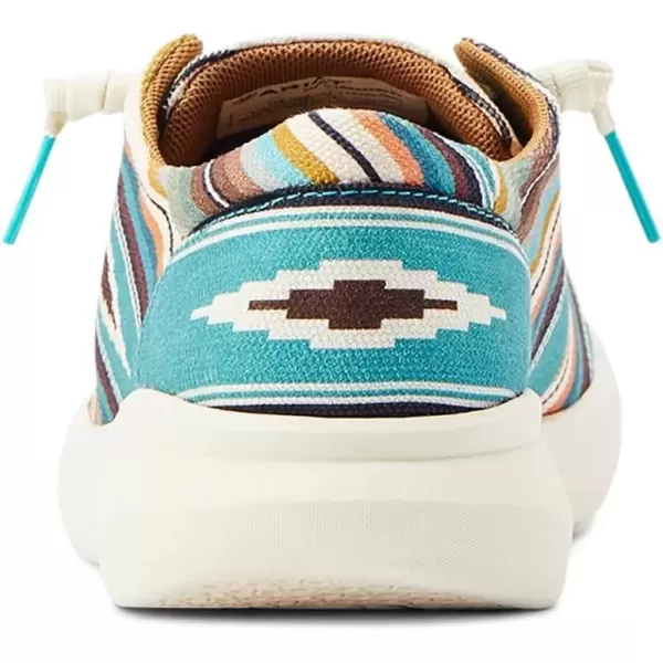 imageARIAT Womens Hilo Stretch Slip On Flats Casual  BlackTurq Serape