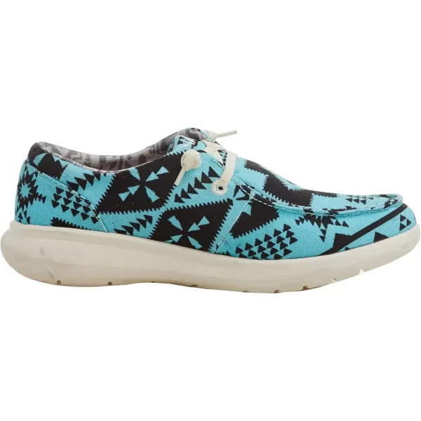 imageARIAT Womens Hilo Stretch Slip On Flats Casual  BlackTurquoise Saddle Blanket
