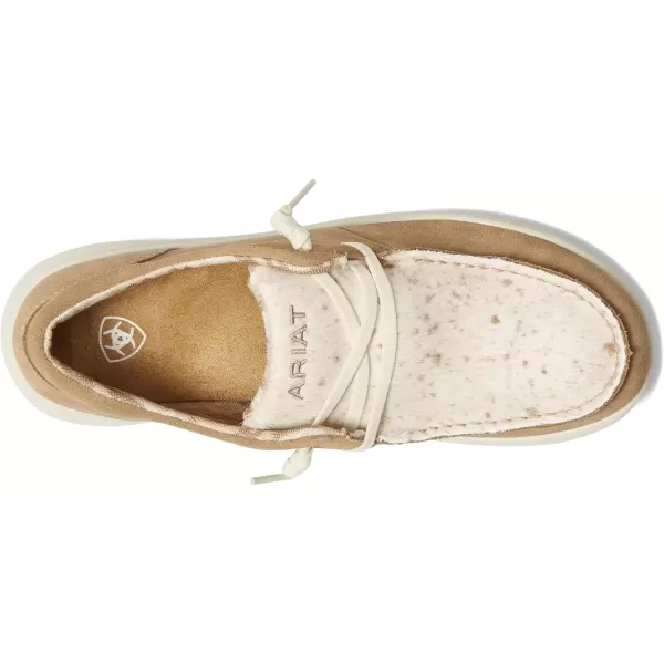 imageARIAT Womens Hilo Stretch Slip On Flats Casual  BlackWalnutSpotted Hair on