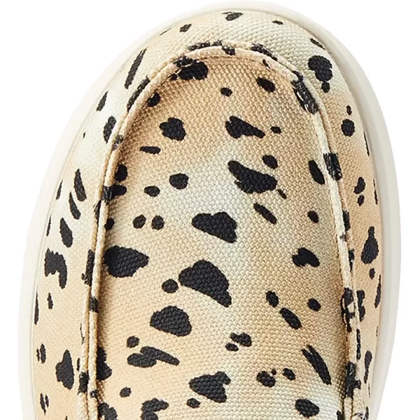 imageARIAT Womens Hilo Stretch Slip On Flats Casual  BlackWashed Animal Print