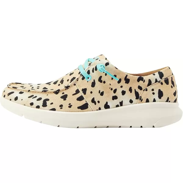 imageARIAT Womens Hilo Stretch Slip On Flats Casual  BlackWashed Animal Print