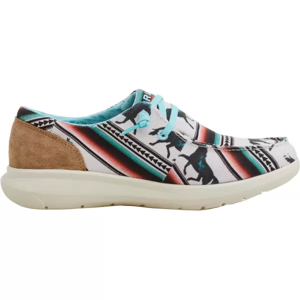 imageARIAT Womens Hilo Stretch Slip On Flats Casual  BlackWildhorse Serape Print