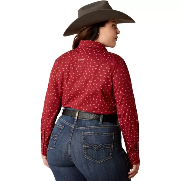 imageARIAT Womens Kirby Stretch ShirtDark Red
