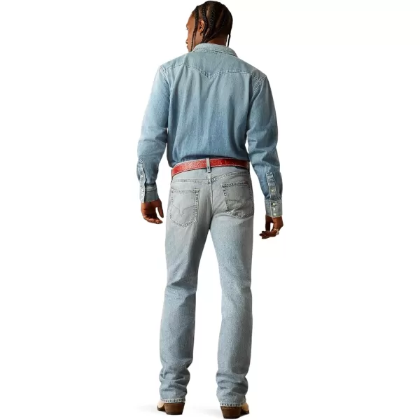 imageAriat Mens Yellowstone M5 Rider Slim Straight JeanLight Distressed