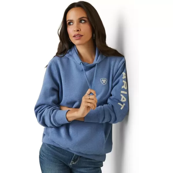 imageAriat Womens Hooded SweatshirtAriat Logo Blue Heather