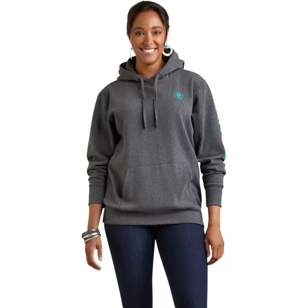 imageAriat Womens Hooded SweatshirtAriat Logo Charcoal Heather