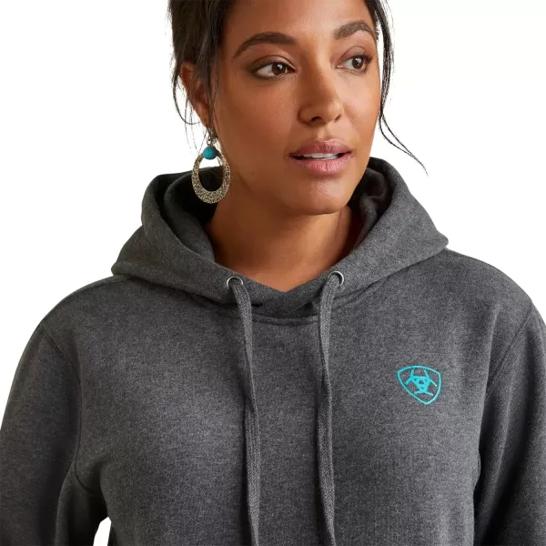 imageAriat Womens Hooded SweatshirtAriat Logo Charcoal Heather