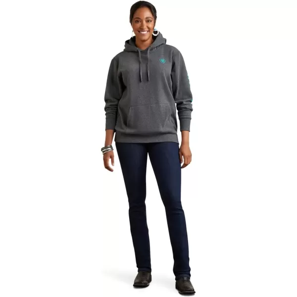 imageAriat Womens Hooded SweatshirtAriat Logo Charcoal Heather