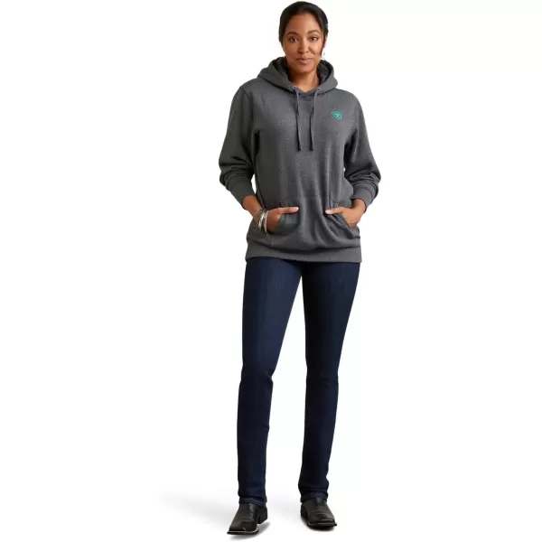 imageAriat Womens Hooded SweatshirtAriat Logo Charcoal Heather
