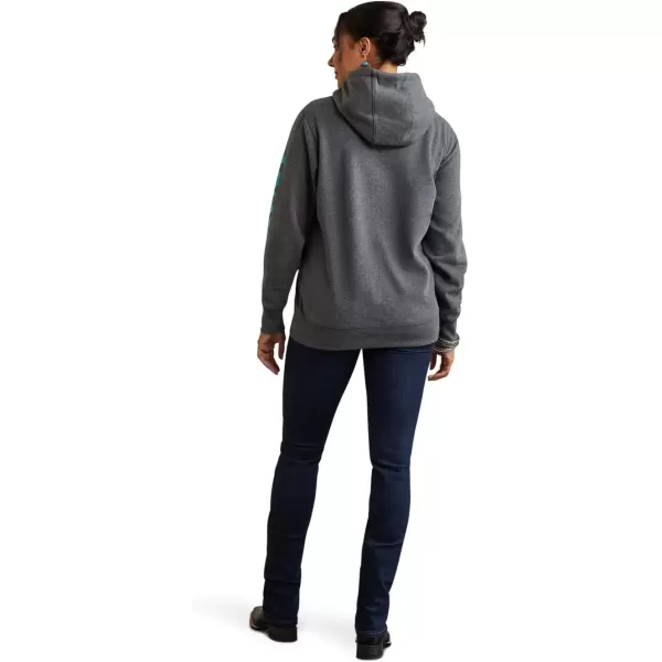 imageAriat Womens Hooded SweatshirtAriat Logo Charcoal Heather