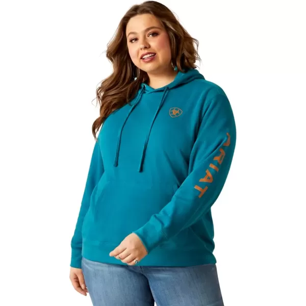 imageAriat Womens Hooded SweatshirtAriat Logo Deep Lagoon