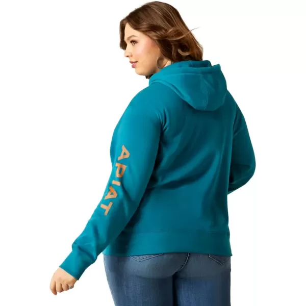 imageAriat Womens Hooded SweatshirtAriat Logo Deep Lagoon