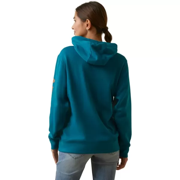 imageAriat Womens Hooded SweatshirtAriat Logo Deep Lagoon
