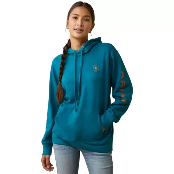 imageAriat Womens Hooded SweatshirtAriat Logo Deep Lagoon