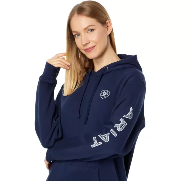 imageAriat Womens Hooded SweatshirtAriat Logo Navy Eclipse