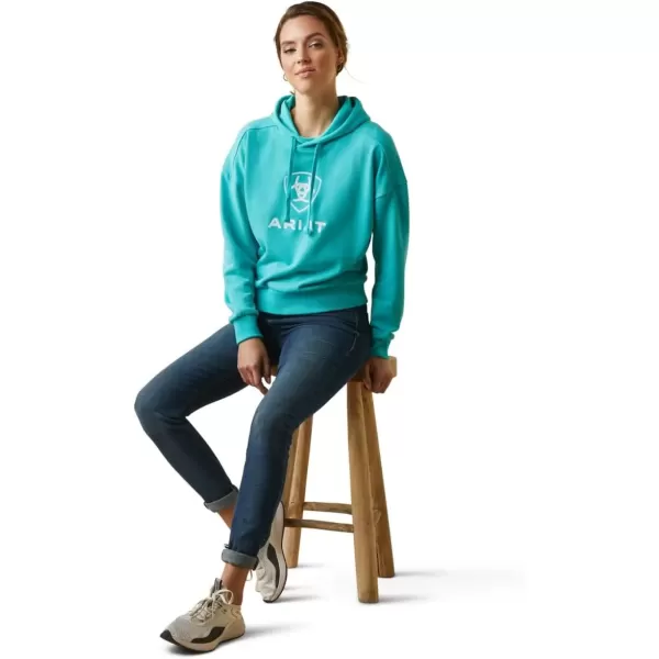 imageAriat Womens Hooded SweatshirtJust Heather Pool Blue
