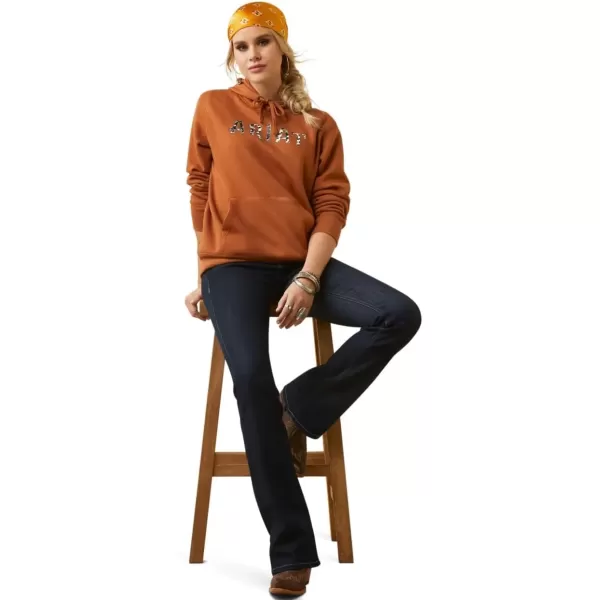imageAriat Womens Hooded SweatshirtReal Cow Hyde Glazed Ginger