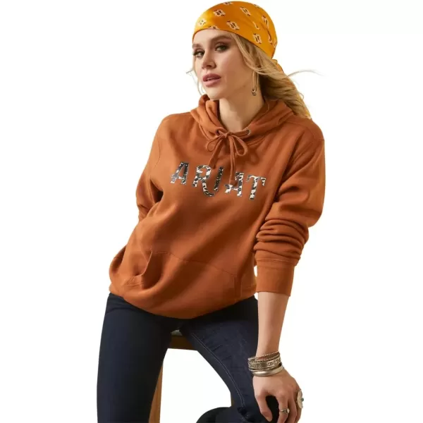 imageAriat Womens Hooded SweatshirtReal Cow Hyde Glazed Ginger