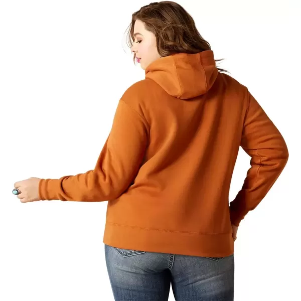 imageAriat Womens Hooded SweatshirtReal Cow Hyde Glazed Ginger