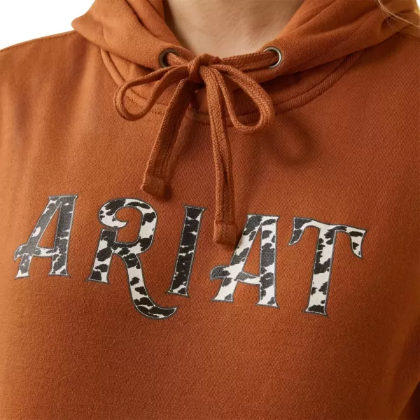 imageAriat Womens Hooded SweatshirtReal Cow Hyde Glazed Ginger