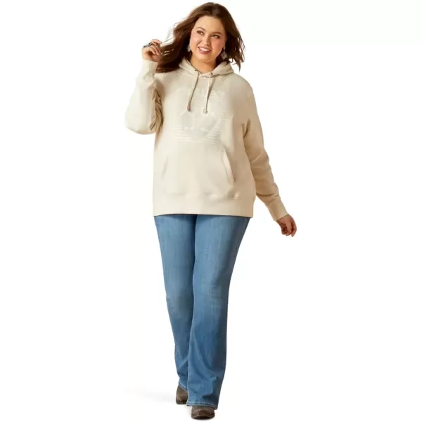 imageAriat Womens Hooded SweatshirtReal Fading Lines White Onyx