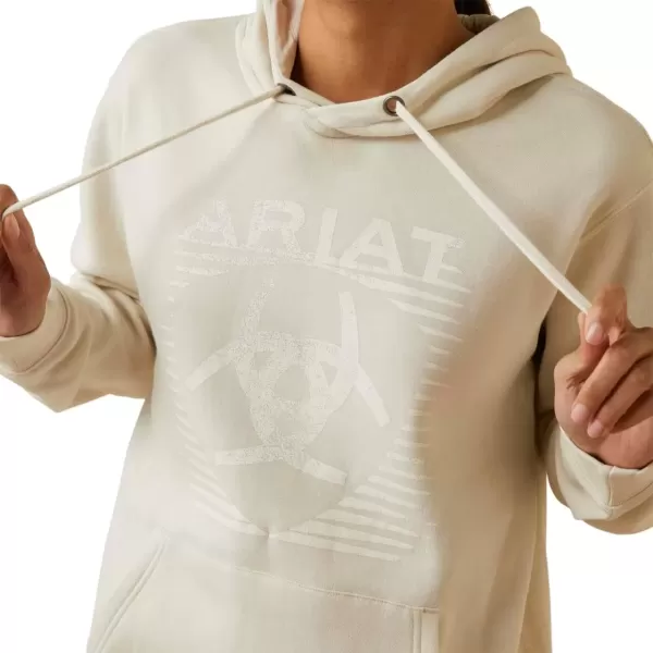 imageAriat Womens Hooded SweatshirtReal Fading Lines White Onyx