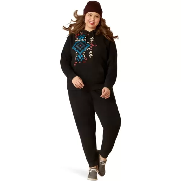 imageAriat Womens Hooded SweatshirtReal Geo Black